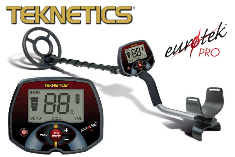 Teknetics Eurotek PRO (LTE) Premiumpaket (Metalldetektor & Quest Xpointer (orange) & Schatzsucherhandbuch)