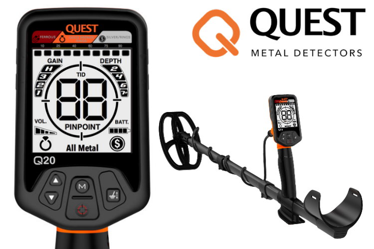 Quest Q20 & CORS Strike Hochleistungsspule (Tiefenortungspaket)