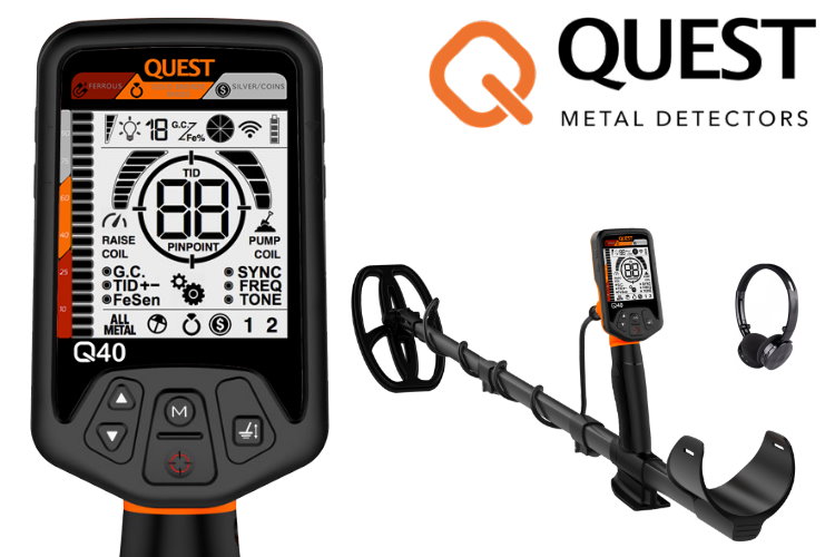 Quest Q40 & CORS Strike Hochleistungsspule (Tiefenortungspaket)